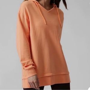 Athleta sundown hoodie sweatshirt. Extra small. Soft persimmon color.